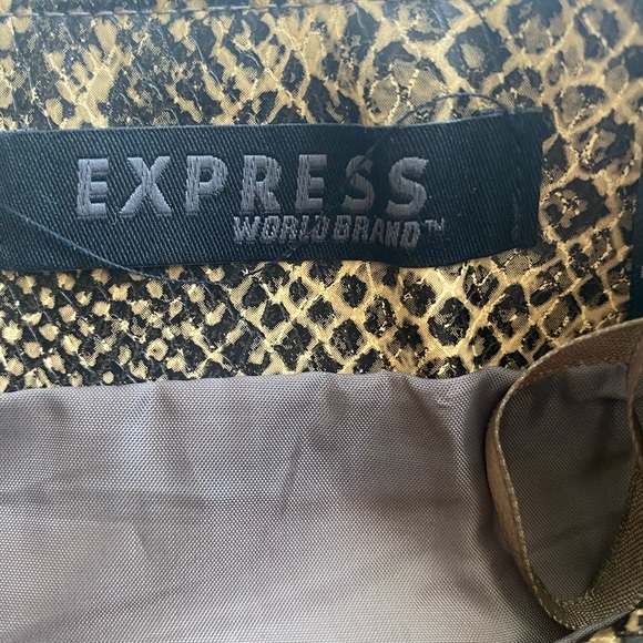 EXPRESS BROWN PYTHON SKIRT   Size 3/4 - Picture 3 of 6